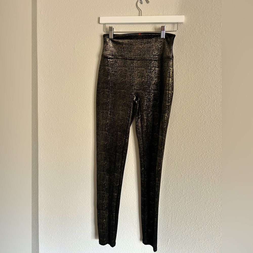 Spanx Black with gold glitter